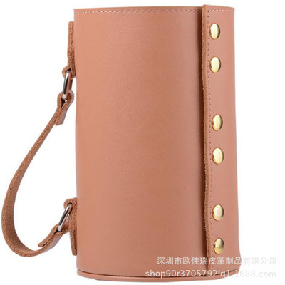 源頭廠家訂制批發(fā)酒水套 紅酒香檳酒收納包 真皮紅酒皮套